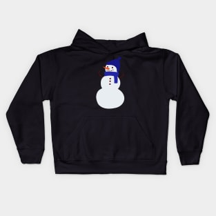 Snowman in Blue Kids Hoodie